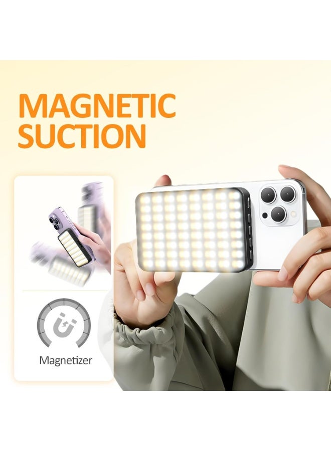 Pikengenus Magnetic LED Selfie Light - Rechargeable LED Video Light with Clip, Perfect for Phones, Cameras, Laptops, iPads - Ideal iPhone Light for Selfies, Video Conferences, TikTok, Vlogging - Image 2